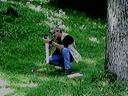 "Sighting in" on a winning score at the compass contest.